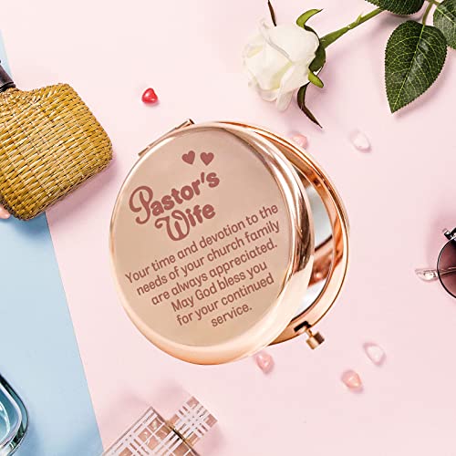 Aktap Pastor's Wife Gift Pastor Religious Compact Mirror For Women Minister's Wife Gift Travel Makeup Mirror (Pastor's Wife Mirror) #TOP2