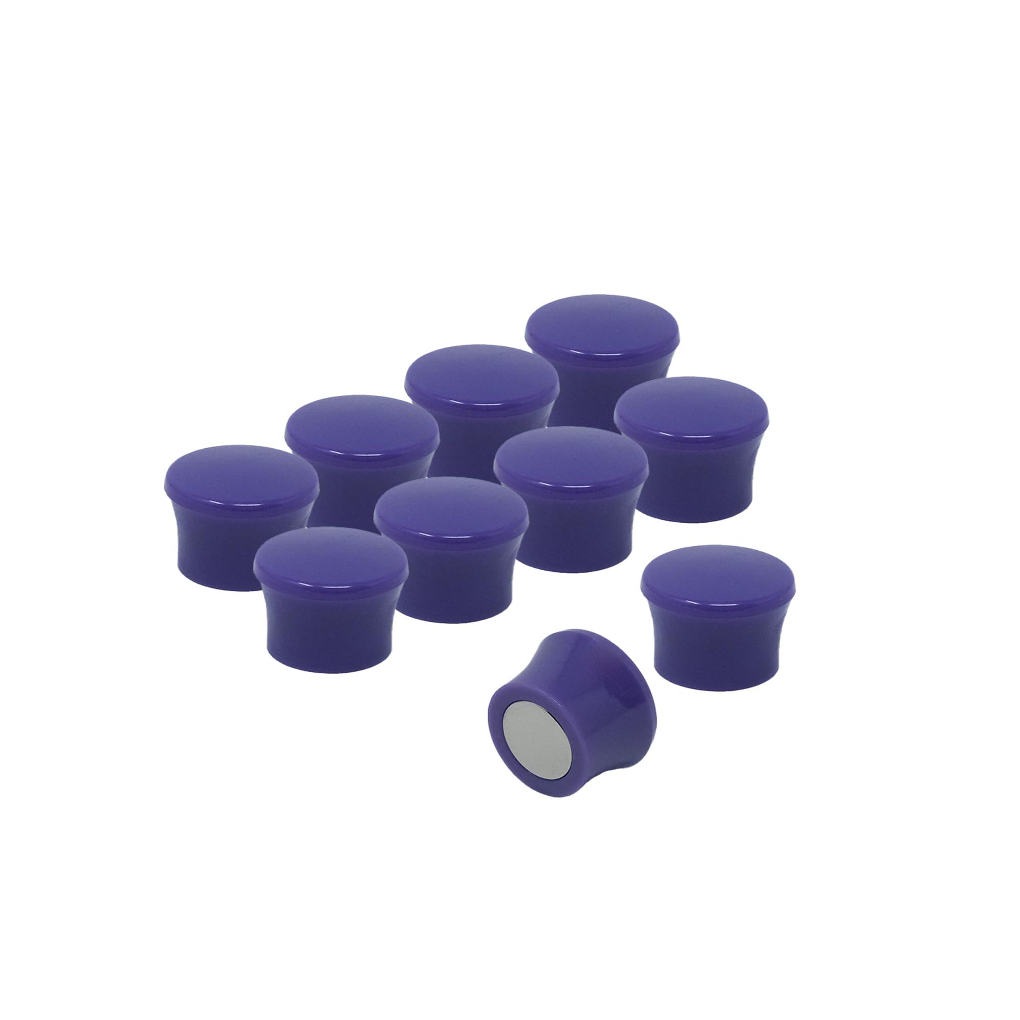 First4magnets Purple Small High Power Memo Board Magnets For Fridge, Whiteboard, Noticeboard, Filing Cabinet - Pack Of 10
