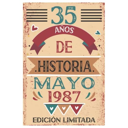 35 Años De Historia Mayo 1987: 35 años. Libro de visitas, cuaderno, 110 páginas de felicitaciones, idea de regalo, regalo Para la esposa, novia, mujer, La madre