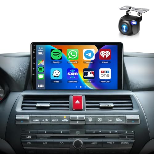 5G WiFi 4Core+64G for Honda Accord 8th 2008-2013 Car Radio with Wireless Carplay/Android Auto Android Car Stereo 10.1 Inch Touch Screen GPS Navi Bluetooth FM/RDS SWC HD Backup Camera