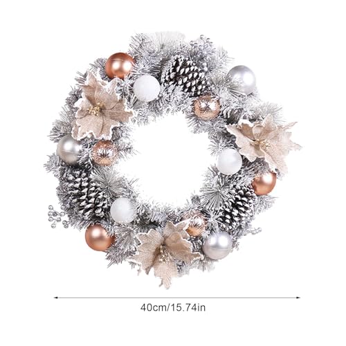 Couronnes de Noël pour porte d'entrée résistant aux intempéries - 5