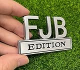 2 PCS FJB Edition Car Chrome Decal, Truck Golf Cart Boat Motorcycle RV Badge Emblem for Car Fender,...