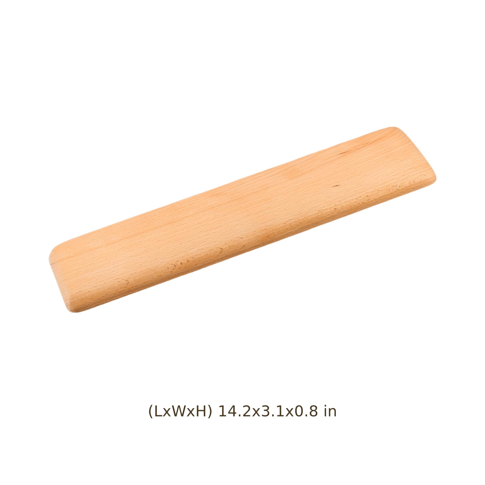Tastatur-Handgelenkauflage aus Buchenholz, 36 cm ergonomische Handballenauflage für 87-Tasten mechanische Tastaturen, Vollholz, rutschfest, für Gaming, Home und Büro, glatte Oberfläche