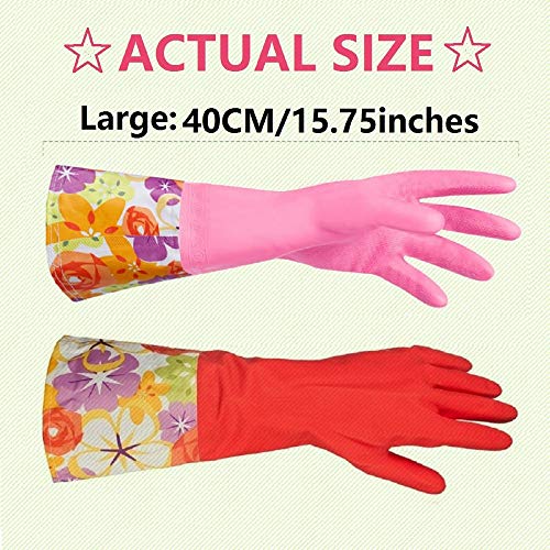 image for Treenewbid Dishwashing Gloves, Non-slip Household Kitchen Cleaning Rub