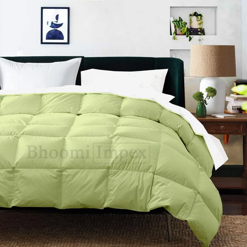 Image of Down Blanket, Extra Lightweight Summer Comforter for King Bed | 100 GSM Ac Comforter Super Soft Fluffy ComforterKing Bed Comforter | Dohar | Duvets |Soft Microfiber Fabric (100 GSM, Green)
