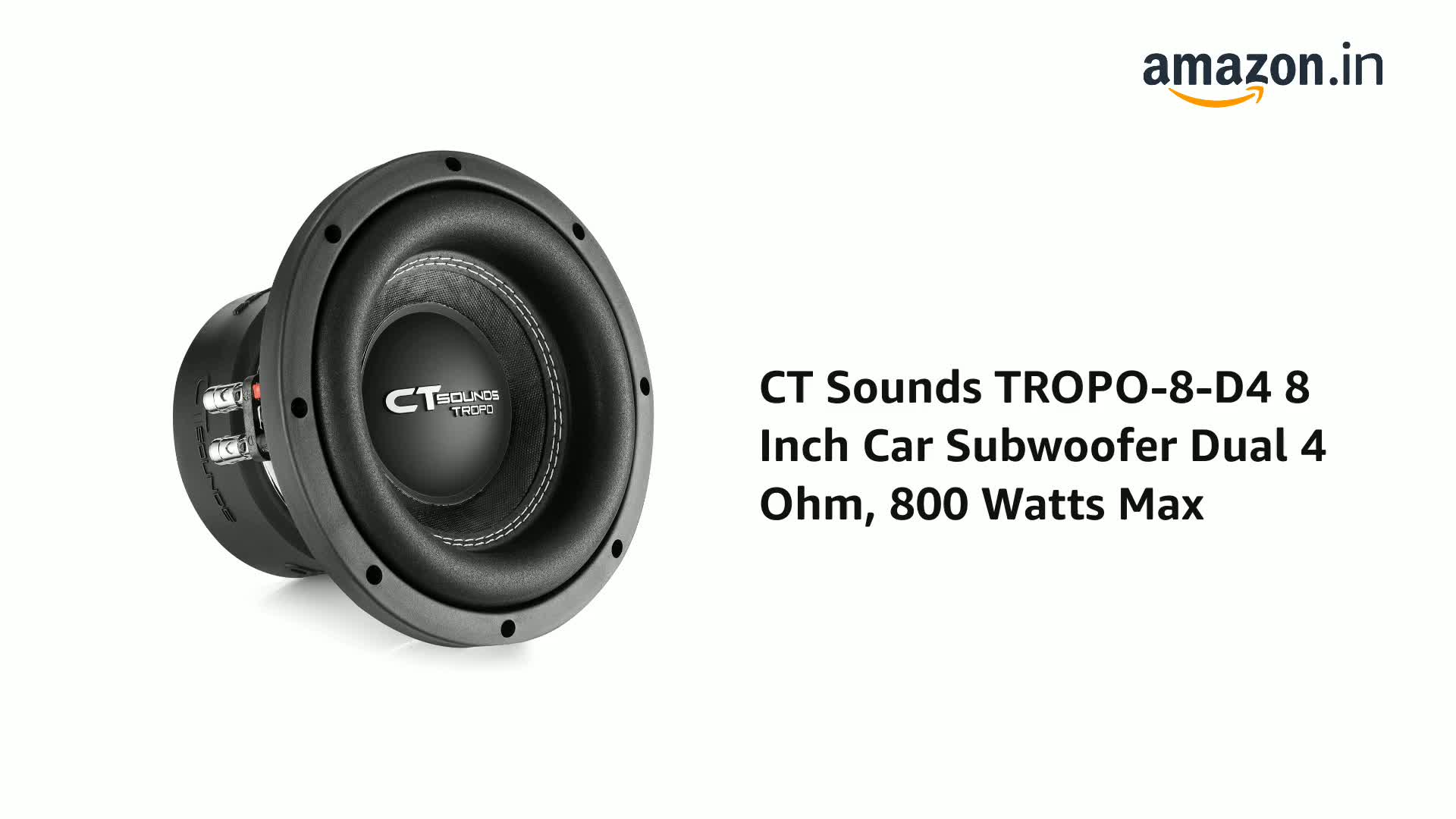 CT Sounds TROPO-8-D4 8 Inch Car Subwoofer Dual 4 Ohm, 800 Watts