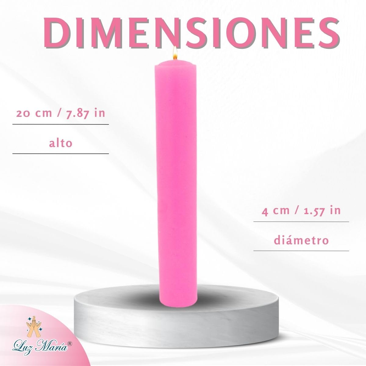 Amazon.com: Candles - Pink Candle 250 g - Mary Light : Home & Kitchen