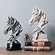 PIGPIGFLY Skulpturen,Deko Tier,Pferdekopf,Deko Wohnzimmer, Abstrakte Skulptur, Home Store Dekoration, Moderne Wohnzimmer Ornamente（13cm/Sandstein）