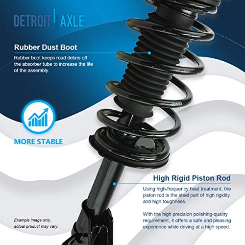 Image of Detroit Axle - 2 FWD Front Struts for 2007-2010 Ford Edge Lincoln MKX 2008 2009, Pair Struts w /Coil Spring Assembly Replacement Quick Install Ready Strut Shock Assembly