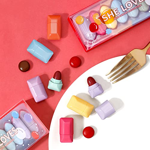 8 Colors Mini Candy Matte Lipstick Set, Waterproof Long Lasting Mini Cute Lipstick, Nonstick Cup Matte Lip Gloss Set for Women Girls - Image 8