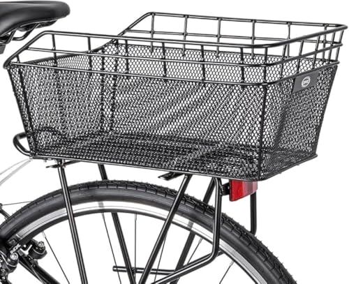 KOKUMON自転車後カゴ、ランドセルフレーム、自転車後買い、特大防雨学生ランドセル (大きい,アクセサリー付きカーバスケット + 黒の防水ライナー)