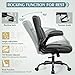 Leather Office Chair, PU Home Computer Desk Chairs with Ergonomic Back Support, 360°Swivel Free，Small Gmaing Chair with Wheels and Adjustable Armrests, for Short People Use, Black