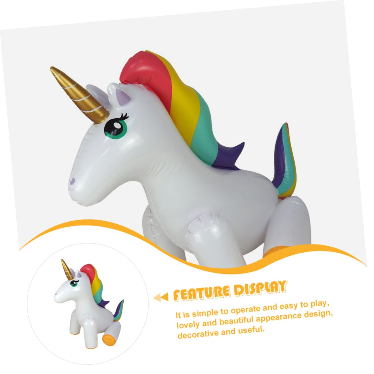 Spruzzatore Gonfiabile Unicorno Giocattolo Pvc per Ragazzo Ragazza