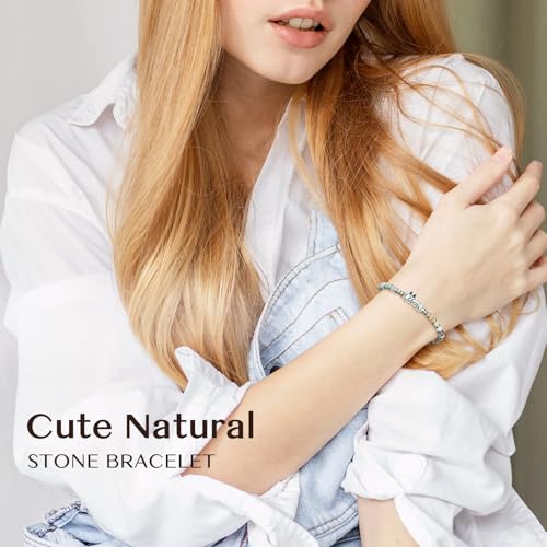 Friendship Beaded Bracelets Gifts for Women: Cute Amazonite Bead Bracelets for Casual or Party - Birthday Christmas Day Graduation Gifts for Daughter Friend Sister Bestie BFF4