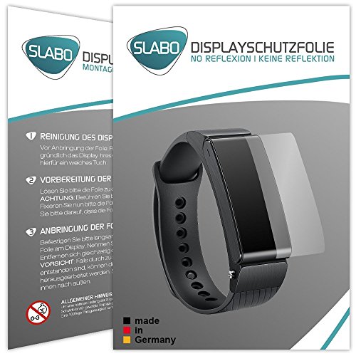 Slabo 2 x Protector de Pantalla Huawei Talkband B2 lámina Protectora de Pantalla No Reflexion - No Reflexiones Mate suprime Reflejos Made IN Germany