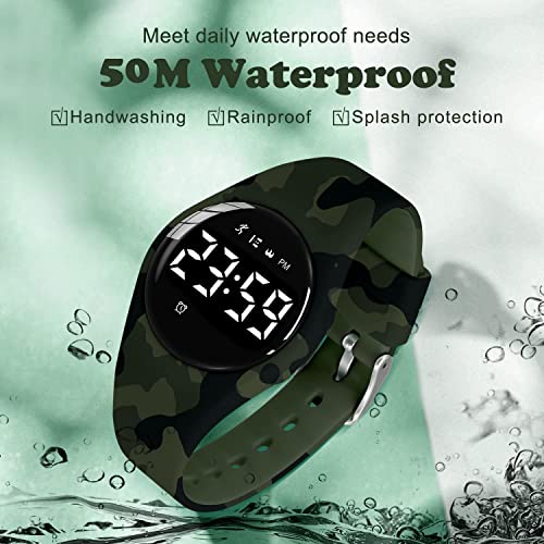 Image of Kids Watches for Girls Boys Digital Sport Watch with Step Counter Pedometer Vibration Alarm Clock, No App Waterproof Fitness Tracker Kids Watch Boys Girls Teens Students Ages 5-16