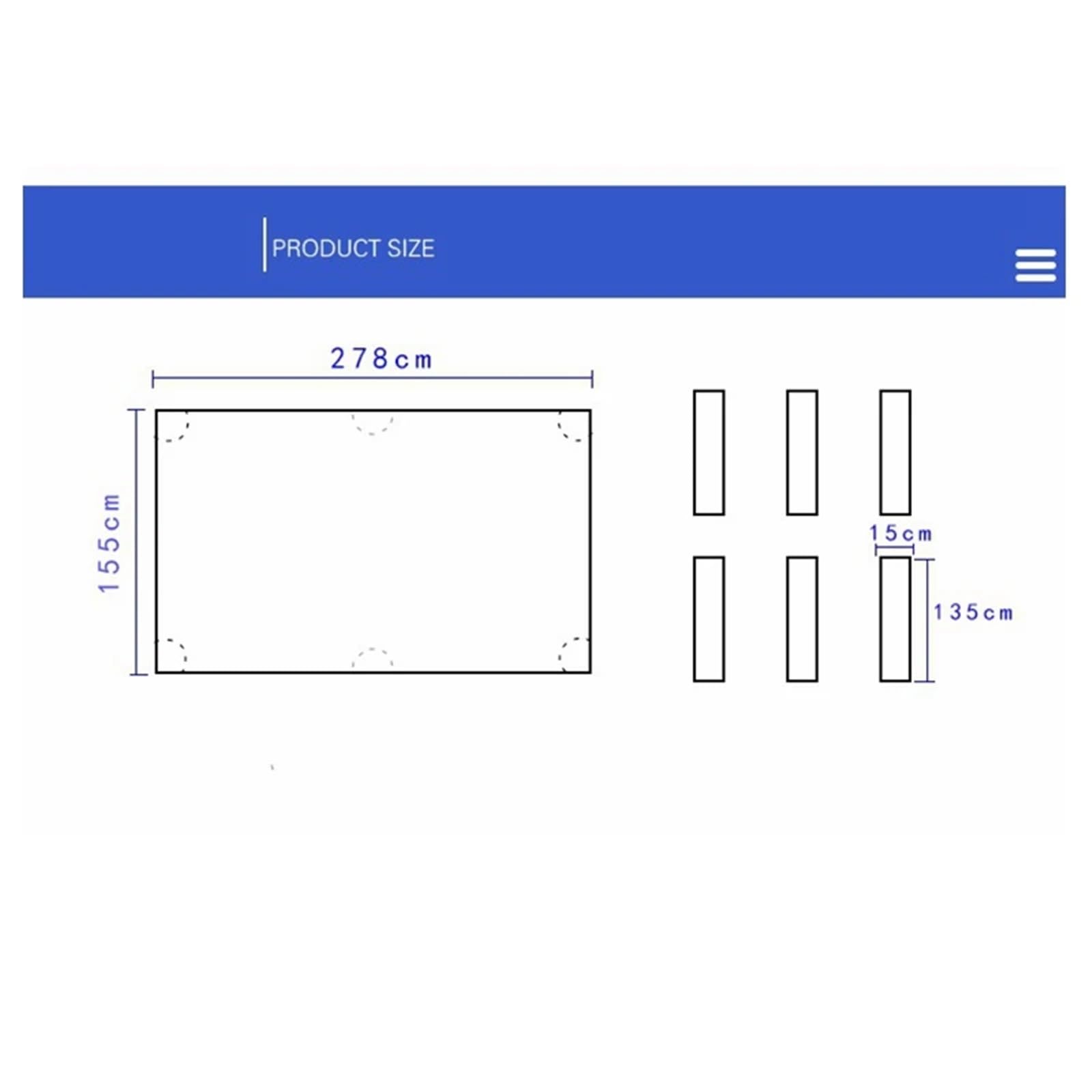 Billardtuch Pool-Billard-Stoff, Filz, vorgeschnittenes Ersatz-Set for Pool-Spiele, Wollstoff, Größe 278 x 155 cm Pool Snooker Billardtuch