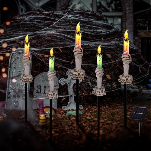 ILLUMINEW Halloween Decorations Outdoor, Solar Pathway Lights, 10 Pack - image 5