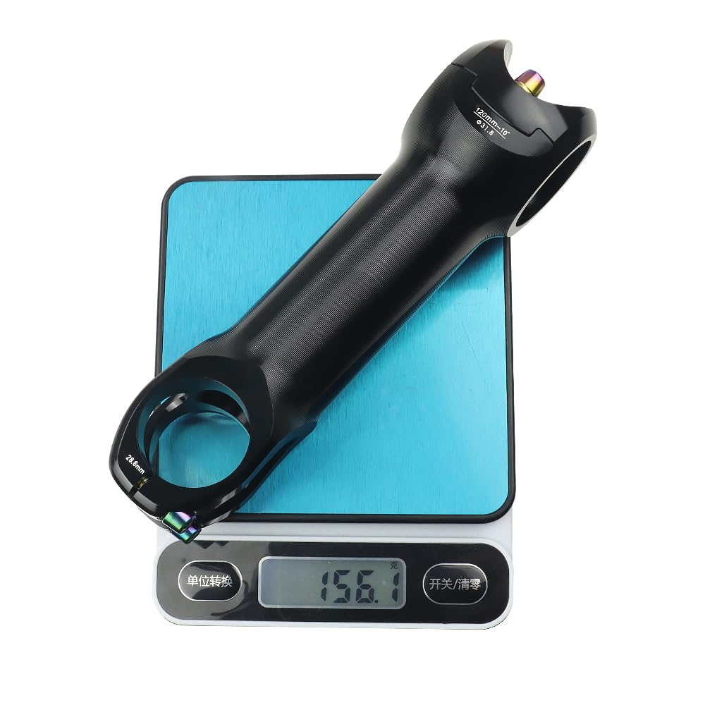 FOMTOR Potence de Vélo 31,8mm 45/60/70/80/90/100/110/120mm, 10 Degrés VTT Potence VTT Guidon Riser pour la Plupart des Vélos, Vélos de Route, VTT, BMX, Cyclisme