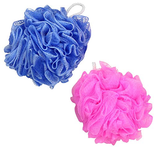 Iconikal Jumbo 125g Loofah Bath Sponge, Random Colors, 2-Pack