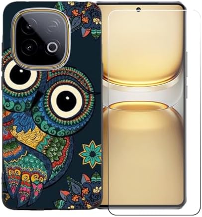 TPU Cover for iQOO Z10 Turbo Plus 5G + HD Tempered Glass, Silicone Shell Bumper Protective Back Case - 9 Hardness Anti-Scratch Screen Protector for iQOO Z10 Turbo Plus 5G - BST15