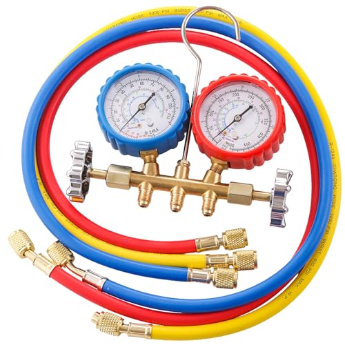 R290 R600A Manifold Gauge Set with 24’’ Refrigerant Charging Hoses