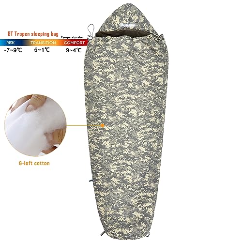 Image of MT Military Army Force Defence 4 & Tropen Patrol Mummy Sleeping Bags with Bivy Cover Compression Sack, Modular Sleeping System 2.0 for Cold Weather,