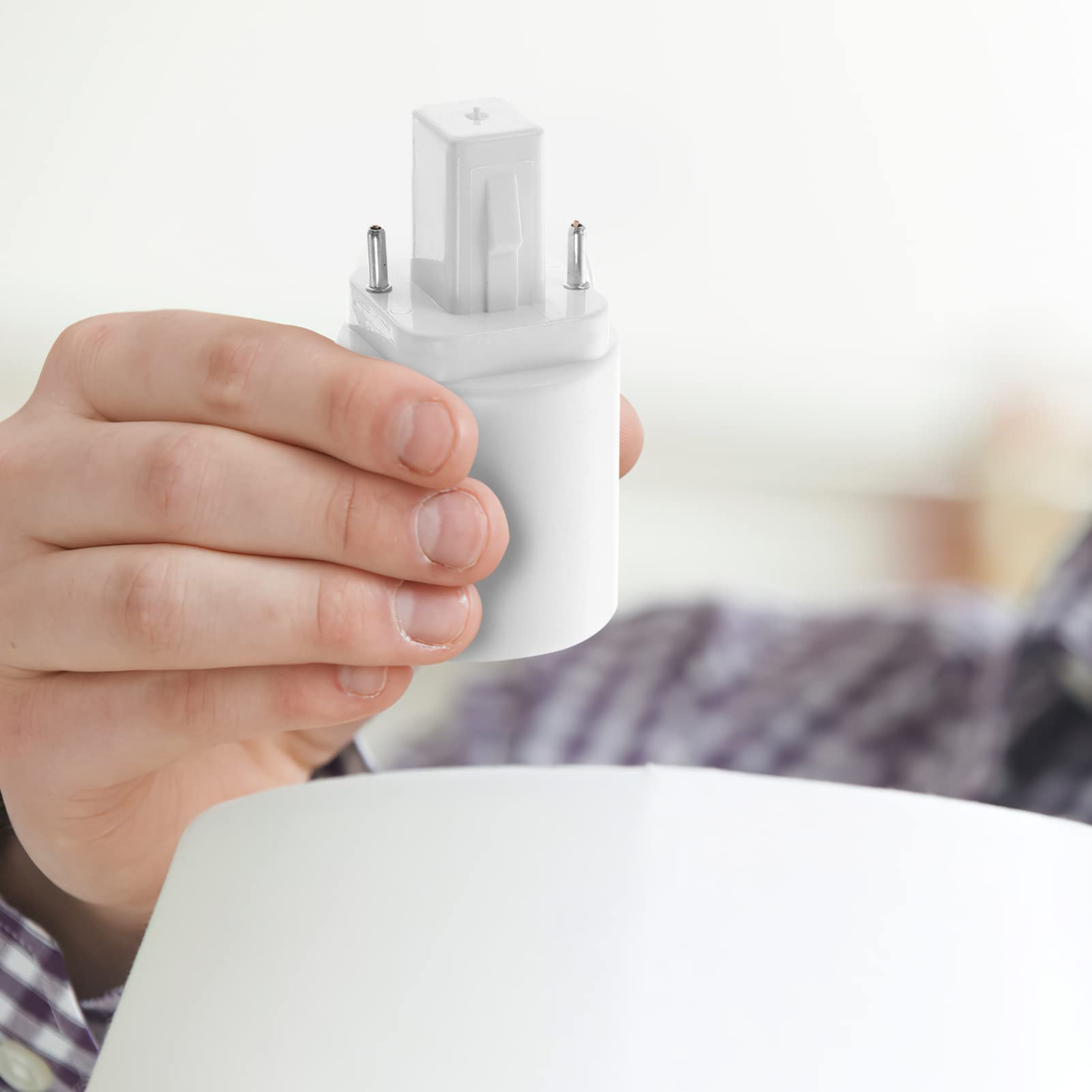 iplusmile Adapter G24 to E27 G24D to E27 Socket Adapter iplusmile Adapter G24 to E27 G24D to E27 Socket Adapter
