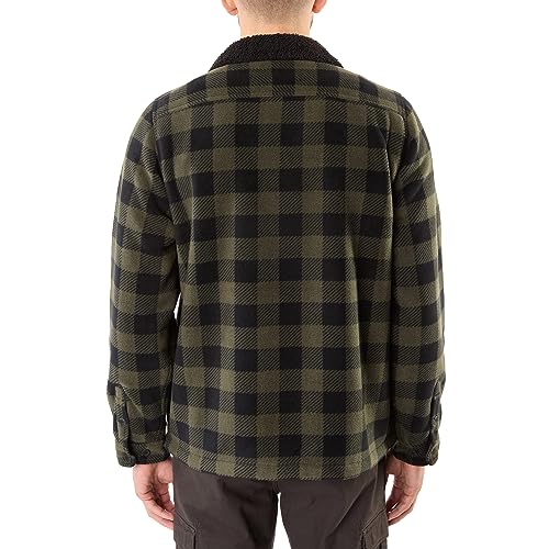 Smith's Workwear Men's Lined Plaid Micro Polarfleece Jacket with Sherpa Collar3
