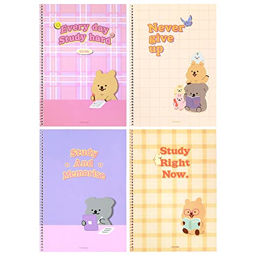 Carnet spirale ligné 8,5 pouces avec illustration mignonne de koala