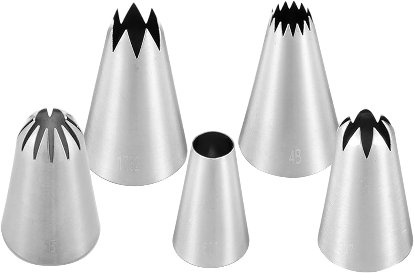 Ketsicart 5PCS Cake De ating Icing Tips for Cake Cupcake De ating Stainl Steel Icing Piping Nozzles Pastry Tips Frosting Tips for Birt ay Cake Par Cookie D ERT Restaurant