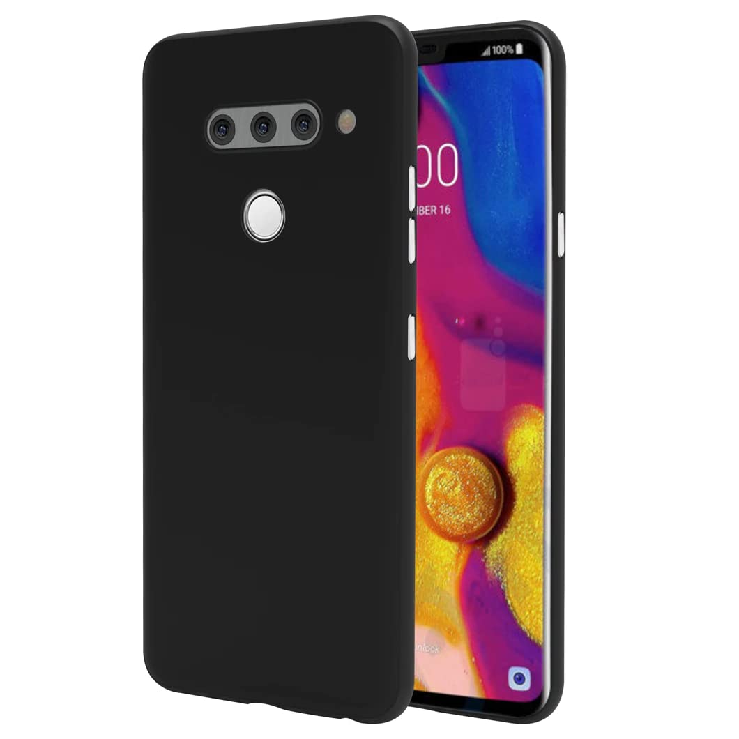 MuzzLG V40 ThinQ Case, Case Cover Rubberised Matte Soft Silicone TPU Flexible Back Case Cover for LG V40 ThinQ