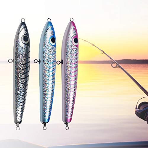 Isca de pesca, isca artificial de madeira de 20 cm 90 g realista para pesca – 01