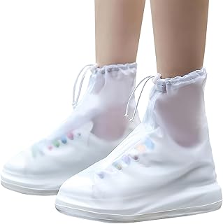 Vepvopz Waterproof Rain Boot Shoe Covers for Men & Women – Reusable Zippered Overshoes with Non-Slip Sole – Ideal for Hiki Price In India