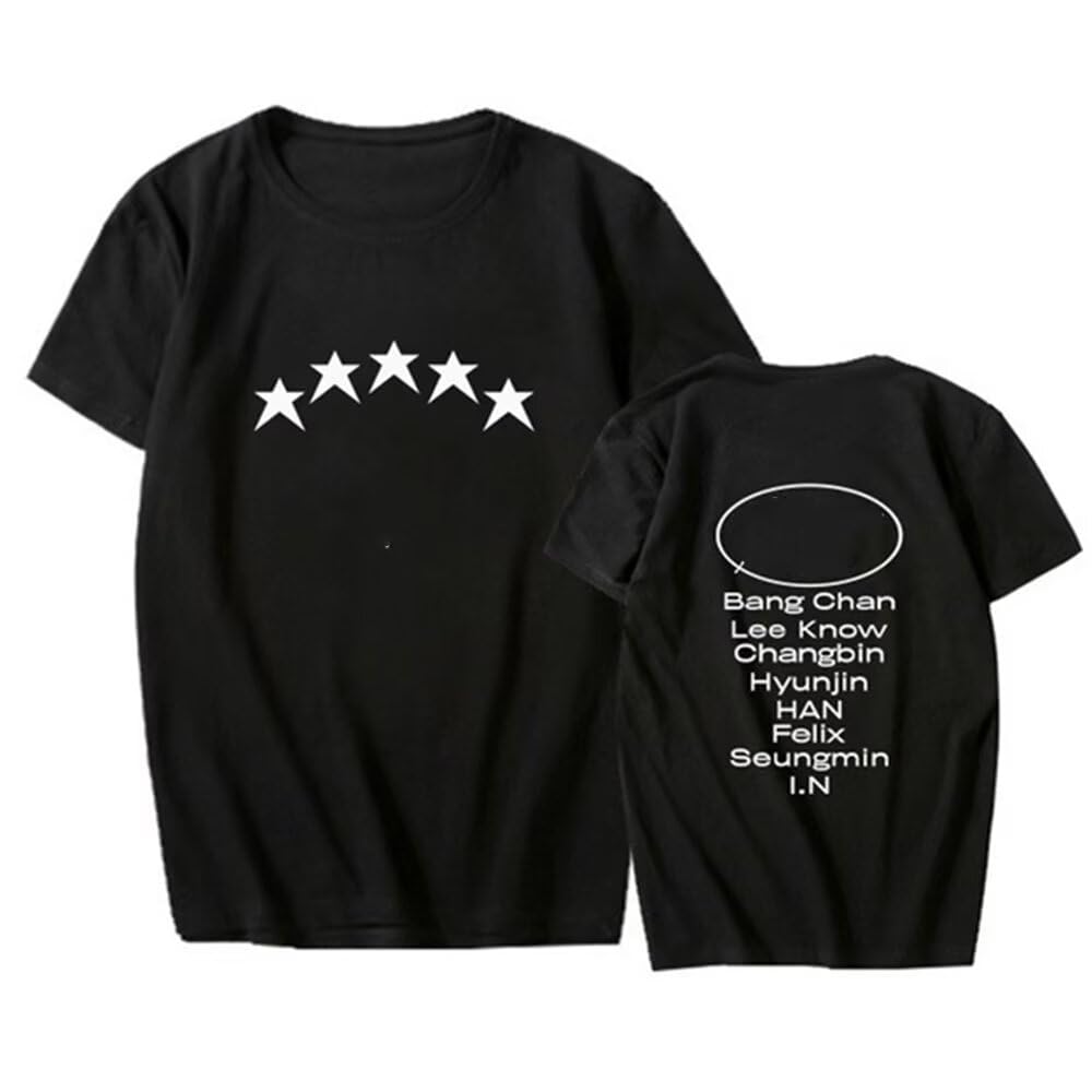 KPOP Skz Tshirt Bangchan Jisung Felix Hyunjin Tee Merch Tops for Women Men