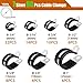 KKEETUR 80 Pcs Cable Clamps Assortment Kit, 7 Sizes 304 Stainless Steel Metal Cable Clamp, Insulated Wire Clamps Cushion Rubber Coated Pipe Hose Clamp 1/4