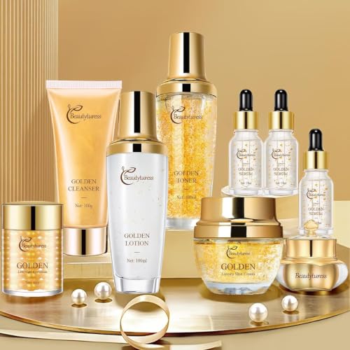 Golden Facial Skin Care Set with Snail Mucin & Sodium Hyaluronate