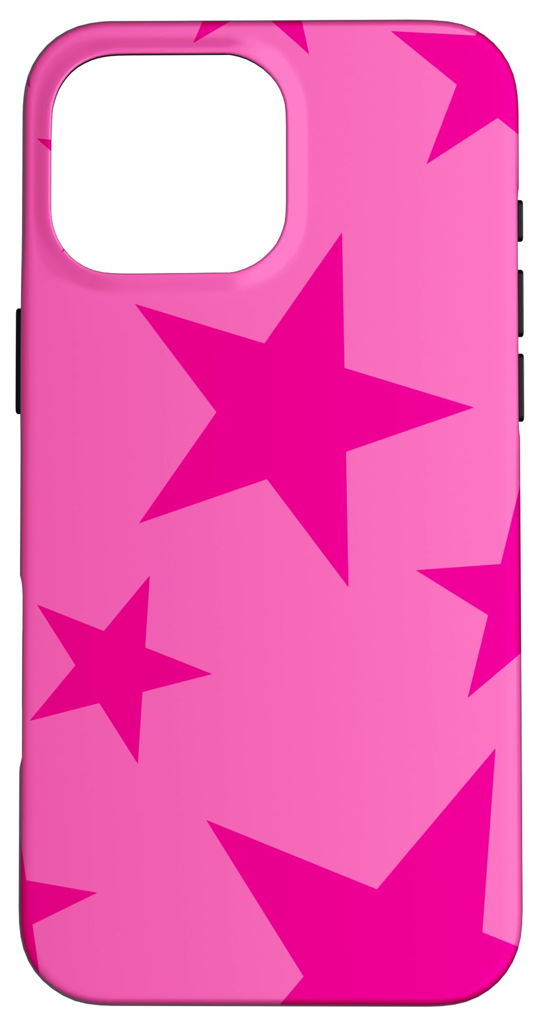 Cute Star Stars Shapes Pink Stars on Light Pink Background Case for iPhone 16 Pro Max