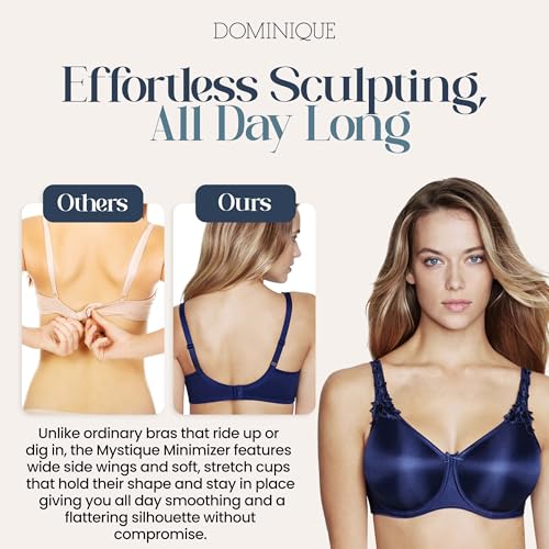 Image of Dominique Mystique Minimizer Bra #7000 - Seamless Full Figure Underwire Lingerie for Women, Smooths & Shapes
