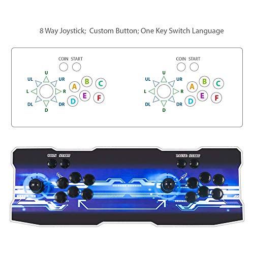 Pandora's Box 9 Multiplayer Joystick and Buttons Arcade Console, TAPDRA Cabinet Games Machines for Home, 1500 Retro Classic Video Games, Newest System with Advanced CPU, Compatible with HDMI - Thumbnail 3