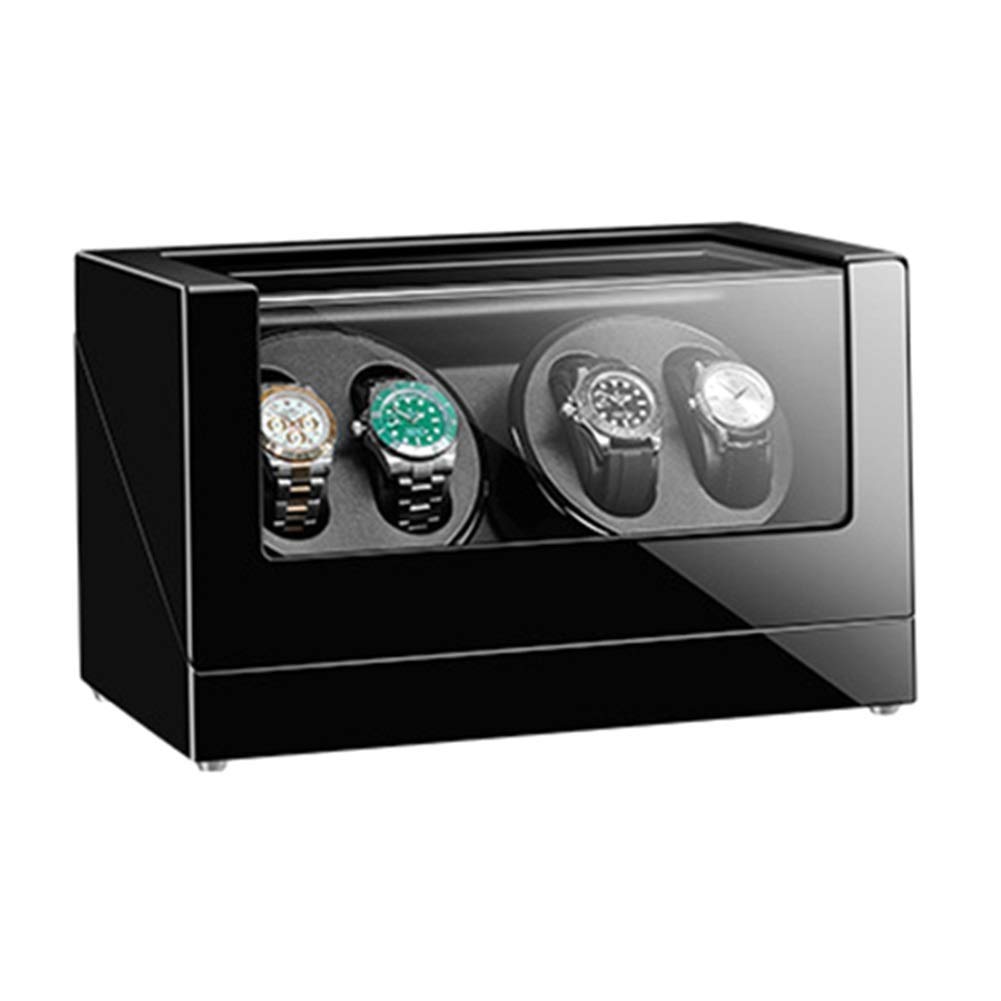 QUSYZD Watch Winder Watch Winder Box 4 for Automatic Watches Wooden Piano Finish Quiet Motor 4 Rotation Mode Setting Fit Lady Man Watches,D Watch Winder powerfully,H-A
