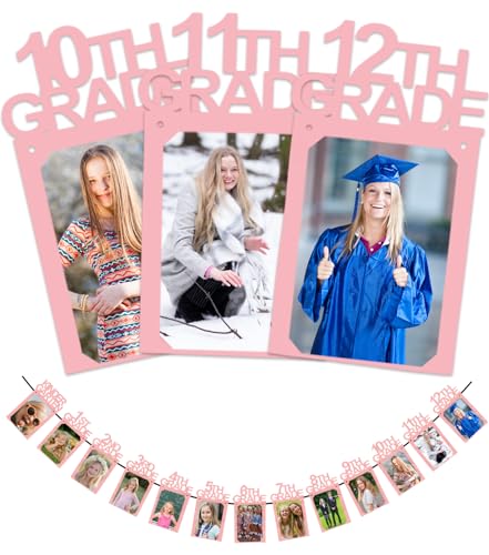 Image of Graduation Decorations Class of 2026 Graduation Photo Banner 8x10 for Paty Decorations 2026 K-12 Photo Display for High School Senior Grad Decor Party Supplies Pink, 8x10 K003PK