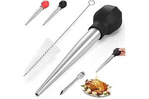 Large Turkey Baster with Cleaning Brush & Needle: The Ultimate Meat Basting Tool