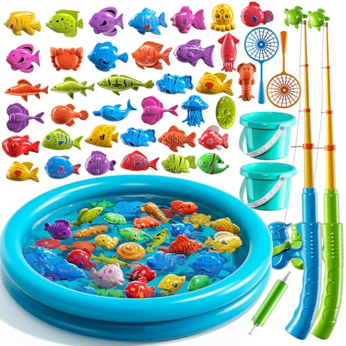 Magnet Fishing Toys Game for Kids 3-5 - Floating Fish Toys with I...