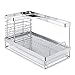 LZQ Ripiano per lavello da cucina Caddy, in acciaio inox, supporto per spugna e lavabo, 28 x 15 x 15 cm