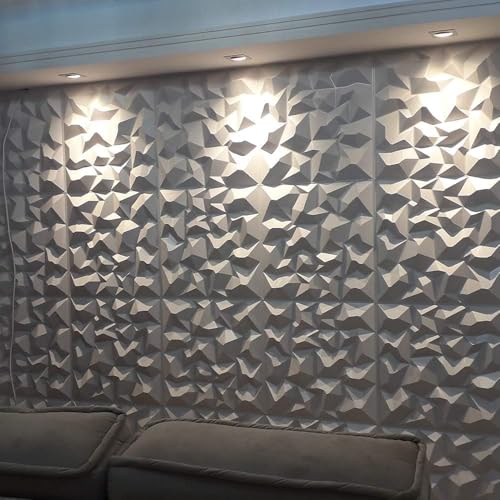 Kit 50 Placas PVC 3D Diamante - Revestimento de Parede Decorativo...