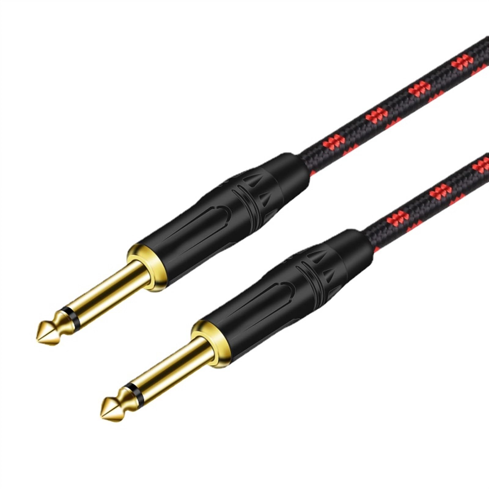 kabel audio do gitary Kabel Jack 6,35 Mm Pozłacany Kabel Gitarowy Męski Na Męski Pleciony Bawełniany Kabel Instrumentalny (Color : TYPE A, Size : 10m)