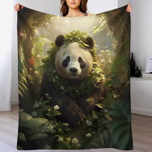 Manta de forro polar de panda suave para salón y sofá 2
