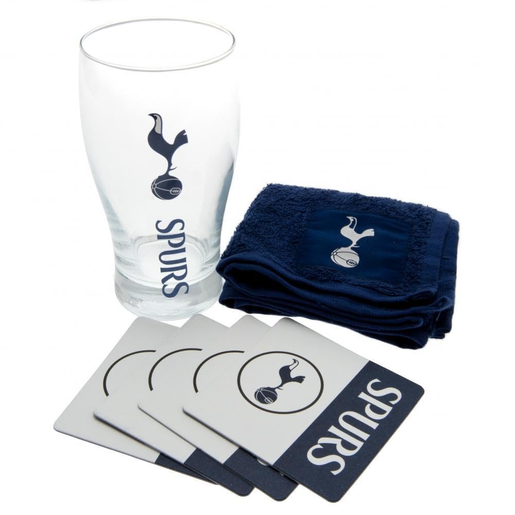 Tottenham Hotspur FC-Juego de vasos de cerveza, toalla y posavasos