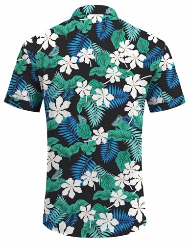 Image of COOFANDY Men's Linen Shirts Short Sleeve Casual Shirts Button Down Shirt for Men Beach Summer Wedding Shirt
